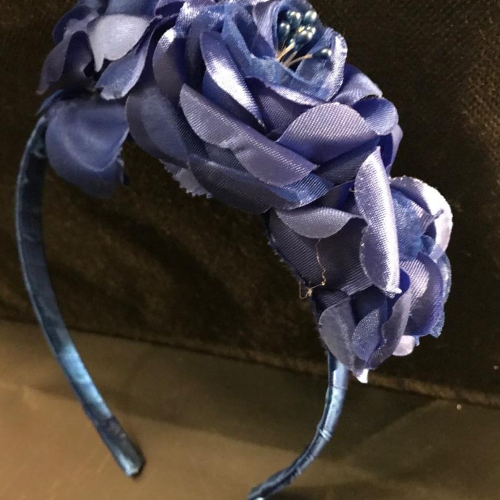 Flower Girl /Communion Headband Color Royal Blue